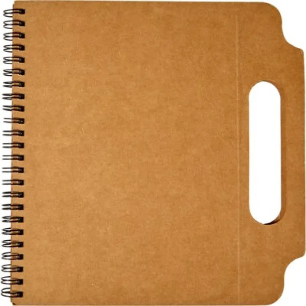  Memo holder, notebook approx. A5, sticky notes brown