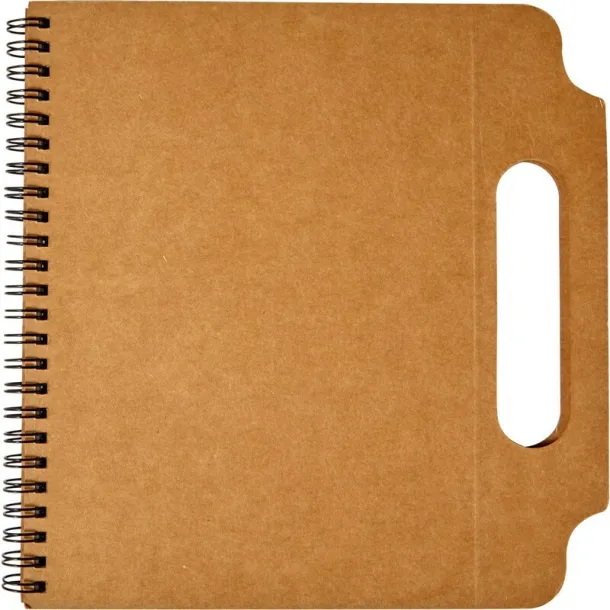  Memo holder, notebook approx. A5, sticky notes brown