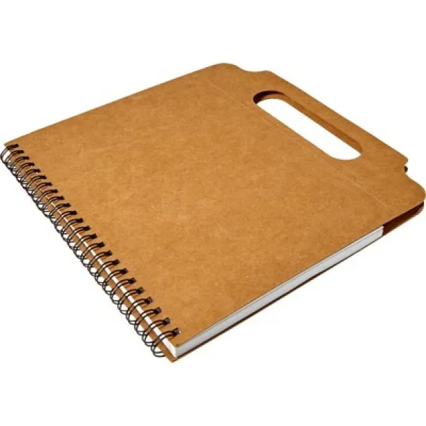  Memo holder, notebook approx. A5, sticky notes brown