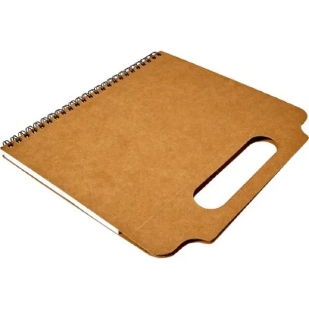  Memo holder, notebook approx. A5, sticky notes brown