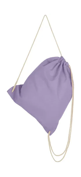  Cotton Drawstring Backpack - SG Accessories - BAGS (Ex JASSZ Bags) Lavender