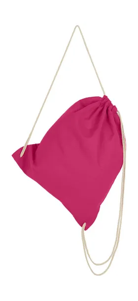  Cotton Drawstring Backpack - SG Accessories - BAGS Magenta