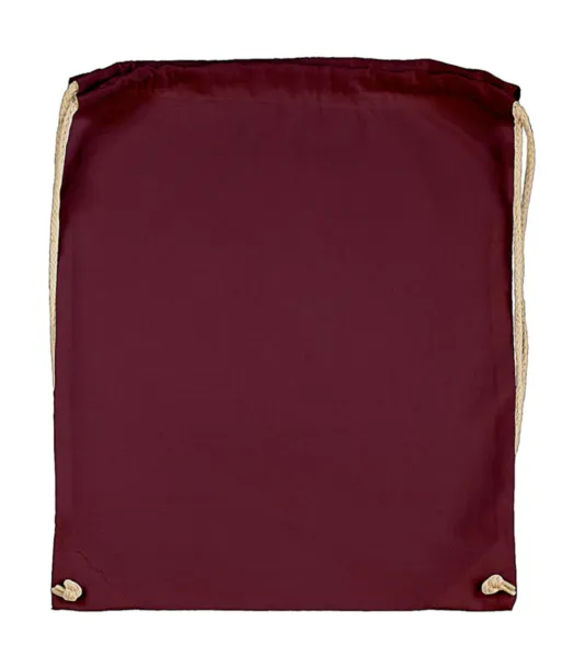  Cotton Drawstring Backpack - SG Accessories - BAGS (Ex JASSZ Bags) Burgundy