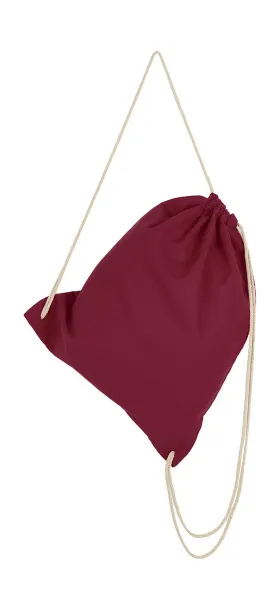  Cotton Drawstring Backpack - SG Accessories - BAGS (Ex JASSZ Bags) Burgundy