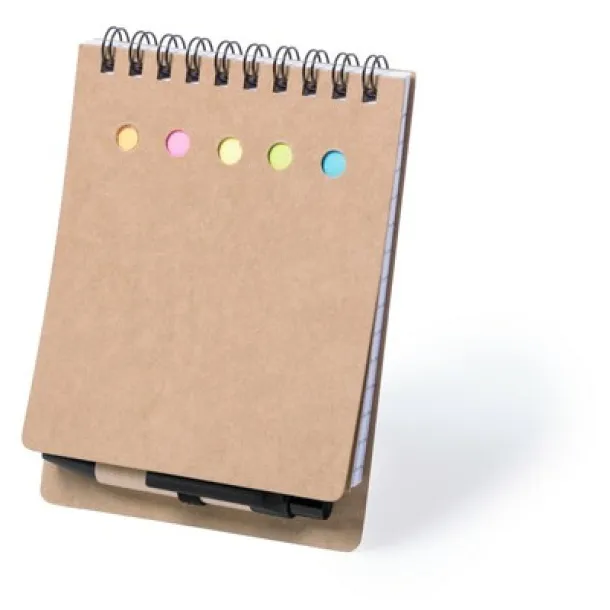  Memo holder, notebook approx. A6, sticky notes, ball pen neutral