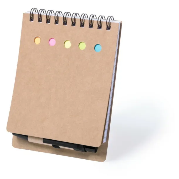  Memo holder, notebook approx. A6, sticky notes, ball pen neutral