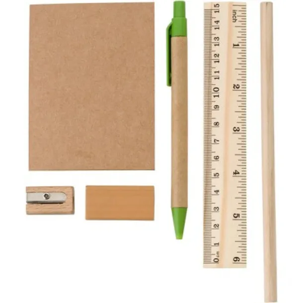  School set, pencil case light brown