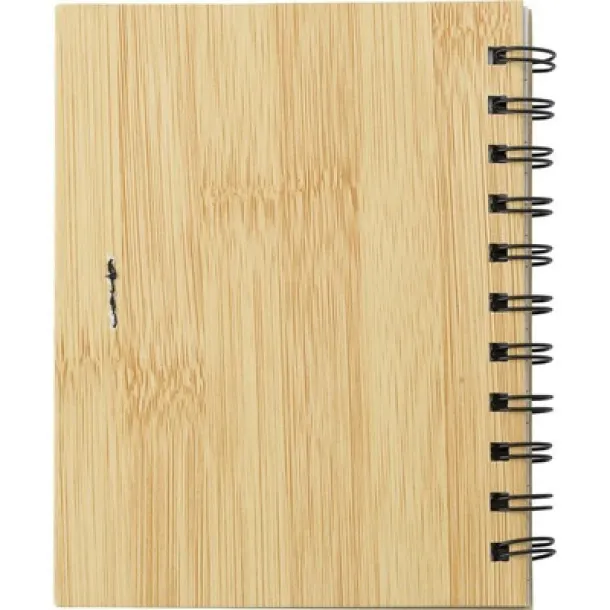  Memo holder, notebook, sticky notes, ball pen brown