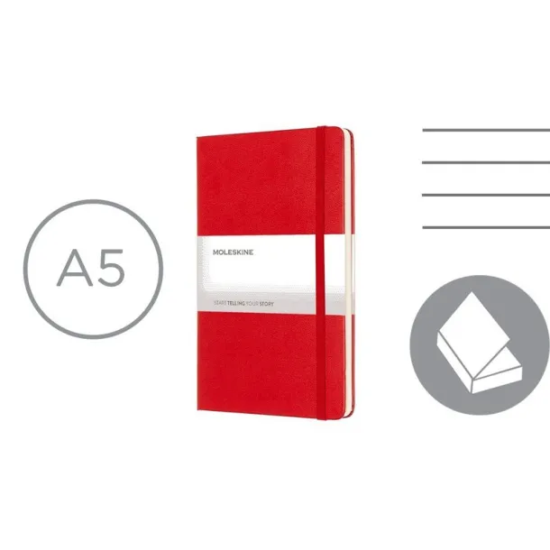  MOLESKINE notes, cca A5 red