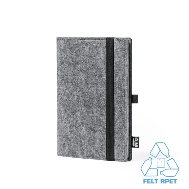  Felt RPET notebook A5 graphite