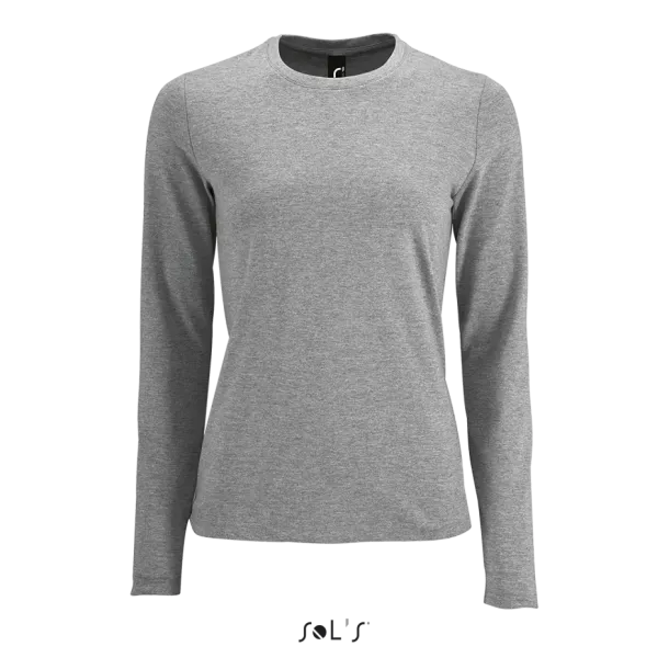  Ženska majica dugih rukava, 190 g/m2 - SOL'S Grey Melange