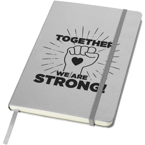 Classic A5 hard cover notebook - JournalBooks Silver