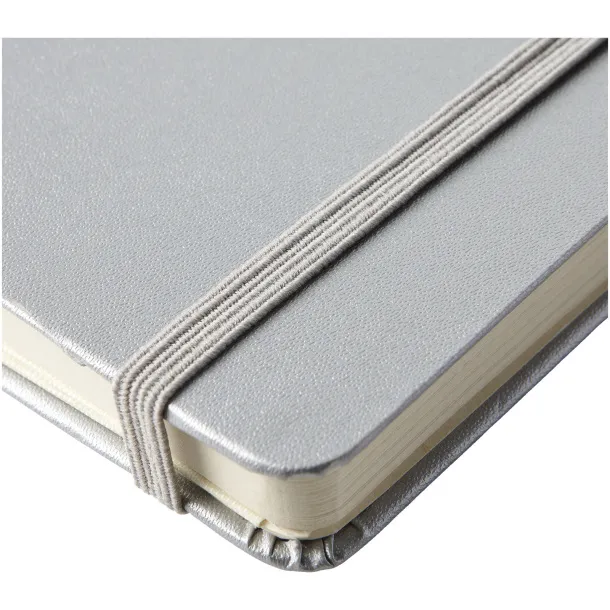 Classic A5 hard cover notebook - JournalBooks Silver