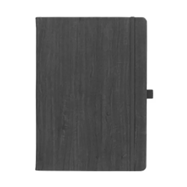 WOODY MAXI B5 notebook with elastic band and pen loop Black