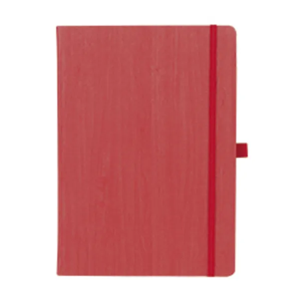 WOODY MAXI B5 notebook with elastic band and pen loop Red