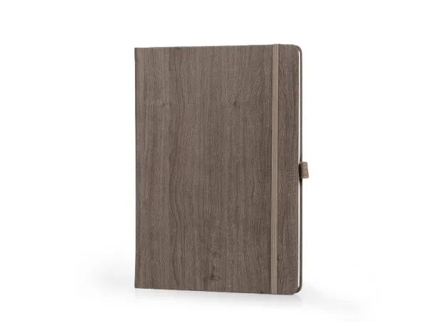 WOODY MAXI B5 notebook with elastic band and pen loop Brown