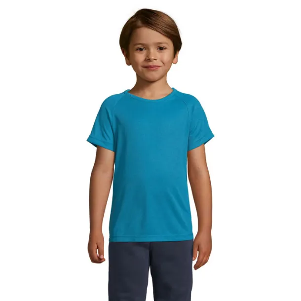 SPORTY KIDS TSHIRT-140g Aqua