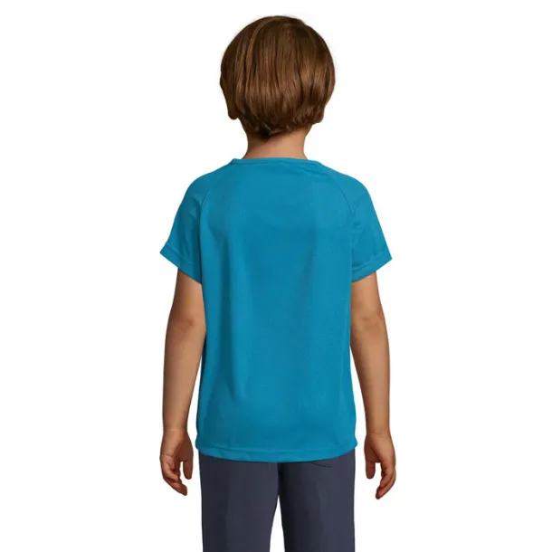 SPORTY KIDS TSHIRT-140g Aqua