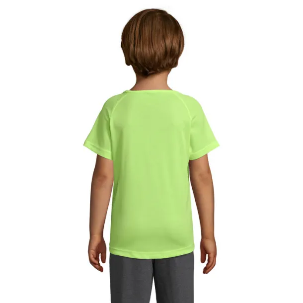 SPORTY KIDS TSHIRT-140g Neon yellow