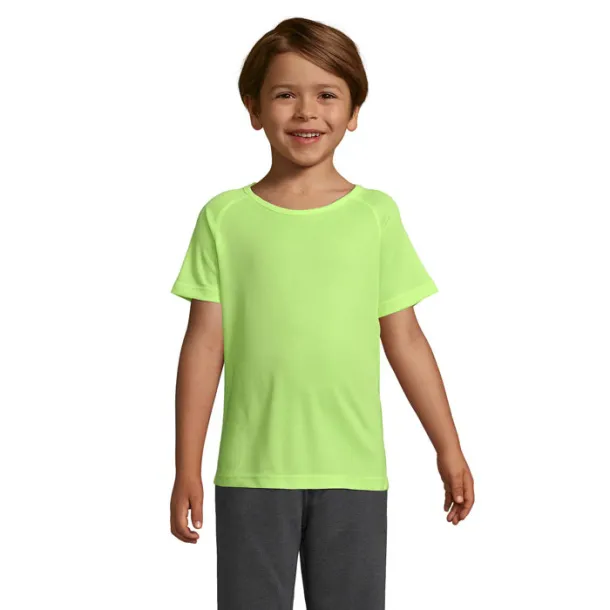 SPORTY KIDS TSHIRT-140g Neon yellow