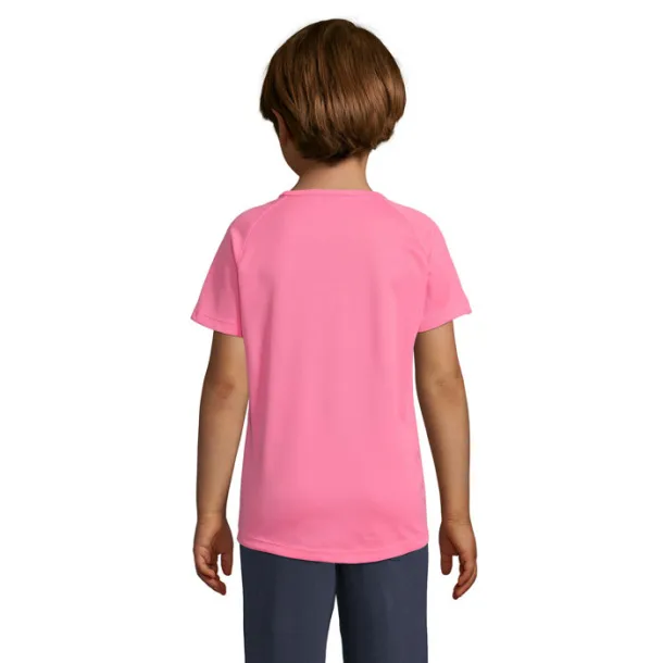 SPORTY KIDS TSHIRT-140g neon pink 2