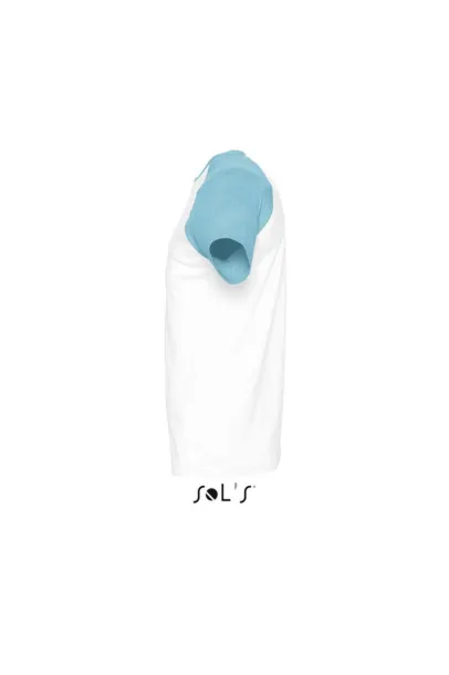  Muška majica s kratkim raglan rukavima, 150 g/m2 - SOL'S Bijela Atoll Blue