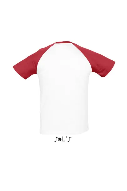  SOL'S FUNKY - MEN'S 2-COLOUR RAGLAN SLEEVES T-SHIRT - SOL'S White Red