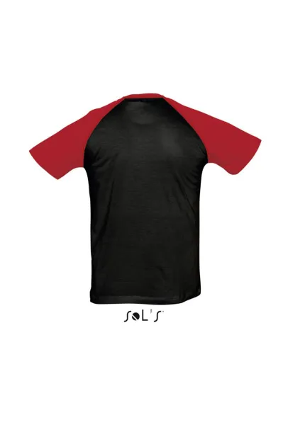  SOL'S FUNKY - MEN'S 2-COLOUR RAGLAN SLEEVES T-SHIRT - SOL'S Black Red