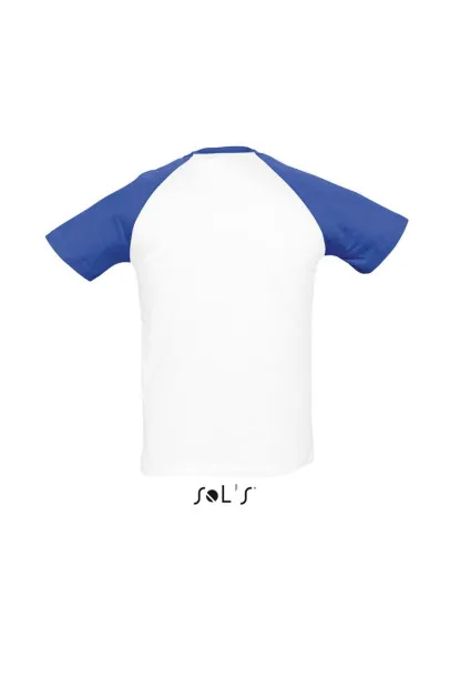  SOL'S FUNKY - MEN'S 2-COLOUR RAGLAN SLEEVES T-SHIRT - SOL'S White Royal blue