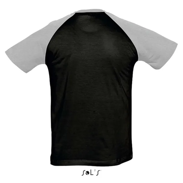  SOL'S FUNKY - MEN'S 2-COLOUR RAGLAN SLEEVES T-SHIRT - SOL'S Black Grey Melange