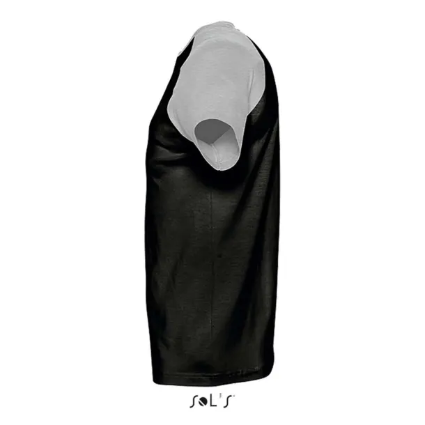  Muška majica s kratkim raglan rukavima, 150 g/m2 - SOL'S Crna Grey Melange