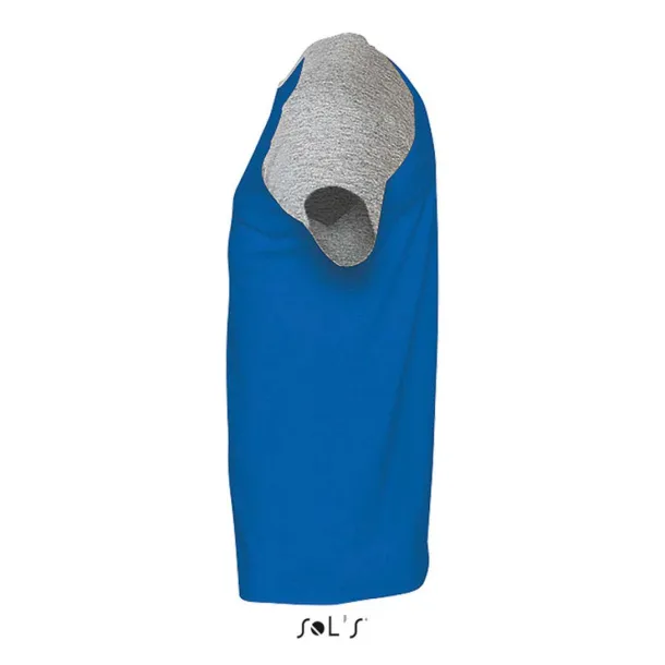  Muška majica s kratkim raglan rukavima, 150 g/m2 - SOL'S Kraljevski plava Grey Melange