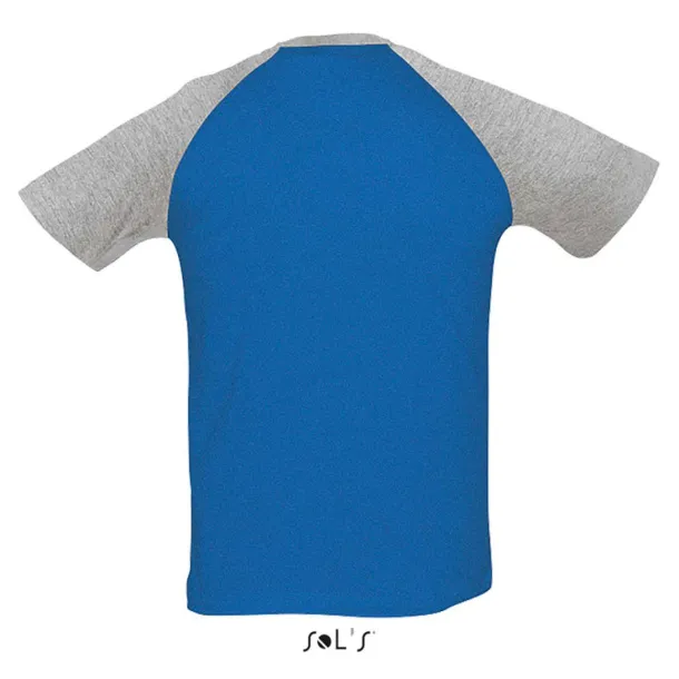  SOL'S FUNKY - MEN'S 2-COLOUR RAGLAN SLEEVES T-SHIRT - SOL'S Royal blue Grey Melange