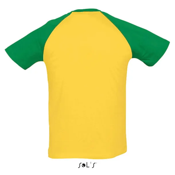  SOL'S FUNKY - MEN'S 2-COLOUR RAGLAN SLEEVES T-SHIRT - SOL'S Gold Kelly Green