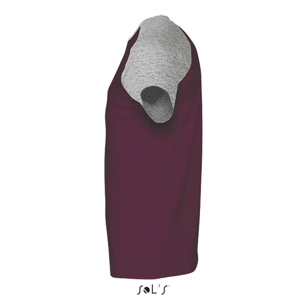  Muška majica s kratkim raglan rukavima, 150 g/m2 - SOL'S burgundac Grey Melange
