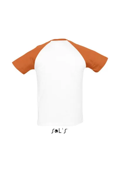  SOL'S FUNKY - MEN'S 2-COLOUR RAGLAN SLEEVES T-SHIRT - SOL'S White Orange