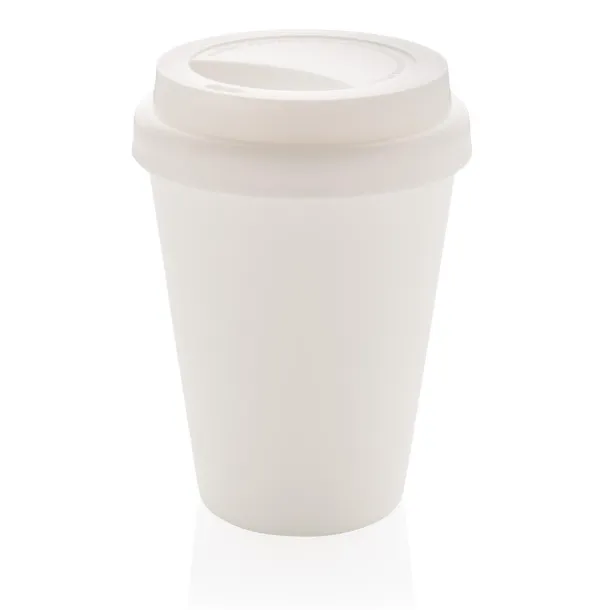  Reusable double wall coffee cup 300ml - XD Collection White 