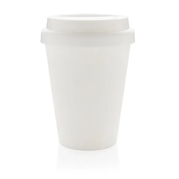  Reusable double wall coffee cup 300ml - XD Collection White 