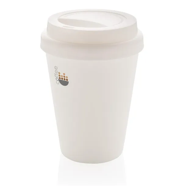  Reusable double wall coffee cup 300ml - XD Collection White 