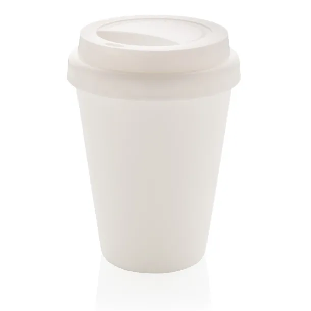  Reusable double wall coffee cup 300ml - XD Collection White 