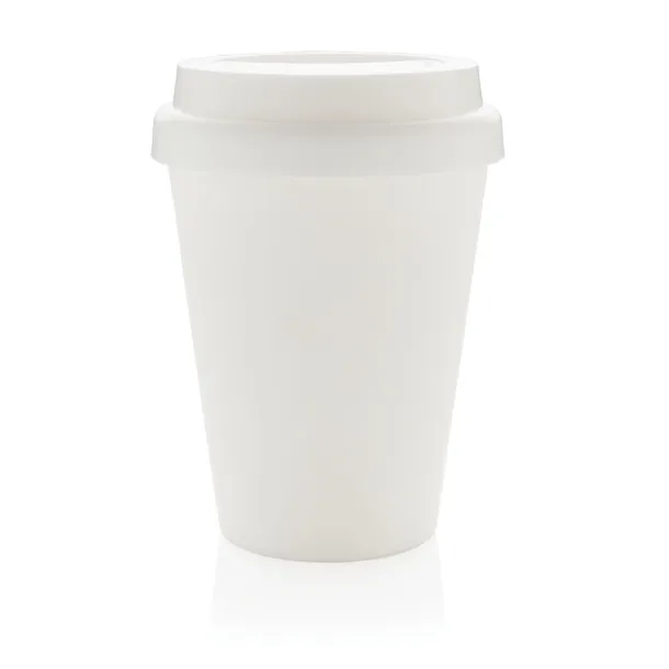  Reusable double wall coffee cup 300ml - XD Collection White 