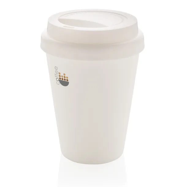  Reusable double wall coffee cup 300ml - XD Collection White 