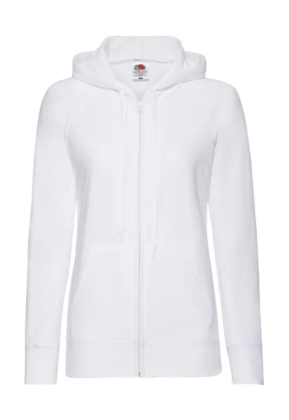  Ladies Lightweight Hooded Sweat Jacket - Fruit of the Loom Bijela