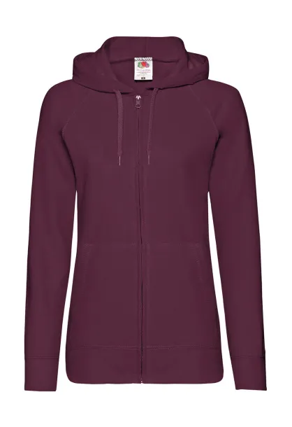  Ladies Lightweight Hooded Sweat Jacket - Fruit of the Loom Burgundy