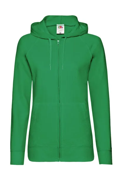  Ladies Lightweight Hooded Sweat Jacket - Fruit of the Loom Kelly Green