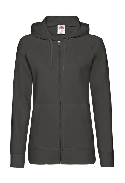  Ladies Lightweight Hooded Sweat Jacket - Fruit of the Loom Light Graphite