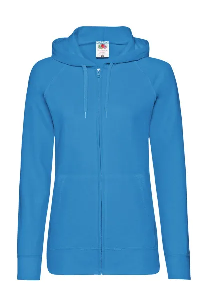  Ladies Lightweight Hooded Sweat Jacket - Fruit of the Loom Azure Blue