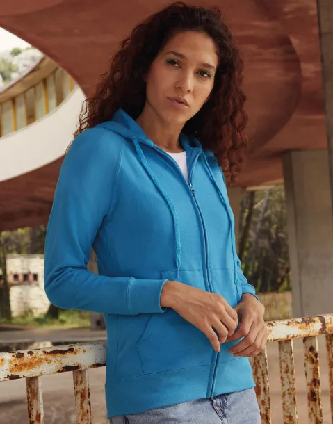  Ladies Lightweight Hooded Sweat Jacket - Fruit of the Loom