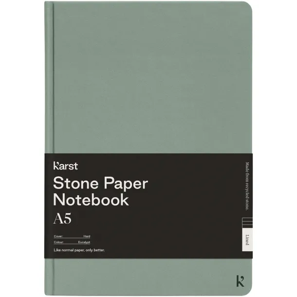 Karst® A5 hardcover notebook - Karst® Heather green