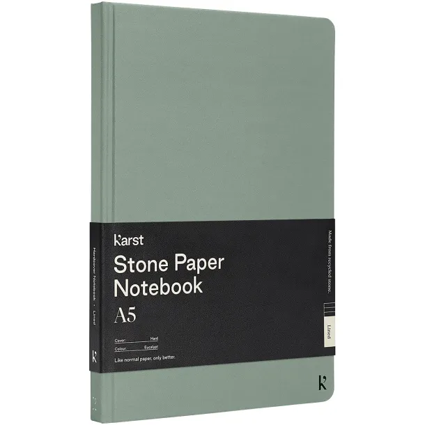 Karst® A5 hardcover notebook - Karst® Heather green